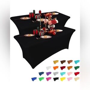 IVAPUPU 2 Pack 6FT Table Cloth Table Covers Cover Tablecloth Table Protector